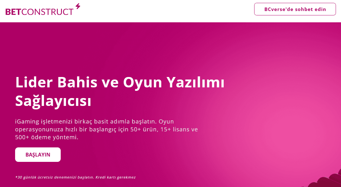Betconstruct Turkish page