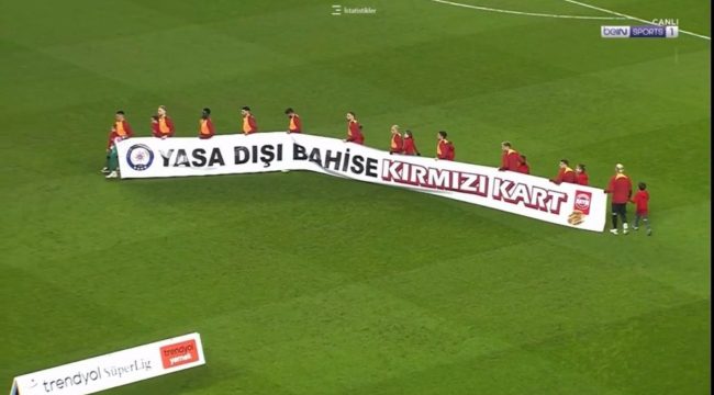 Galatasaray's Anti-Illegal Betting Banner