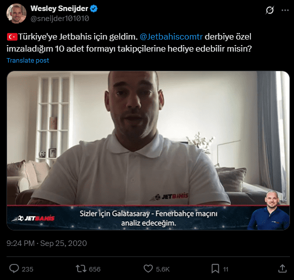 Jetbahis – Wesley Sneijder