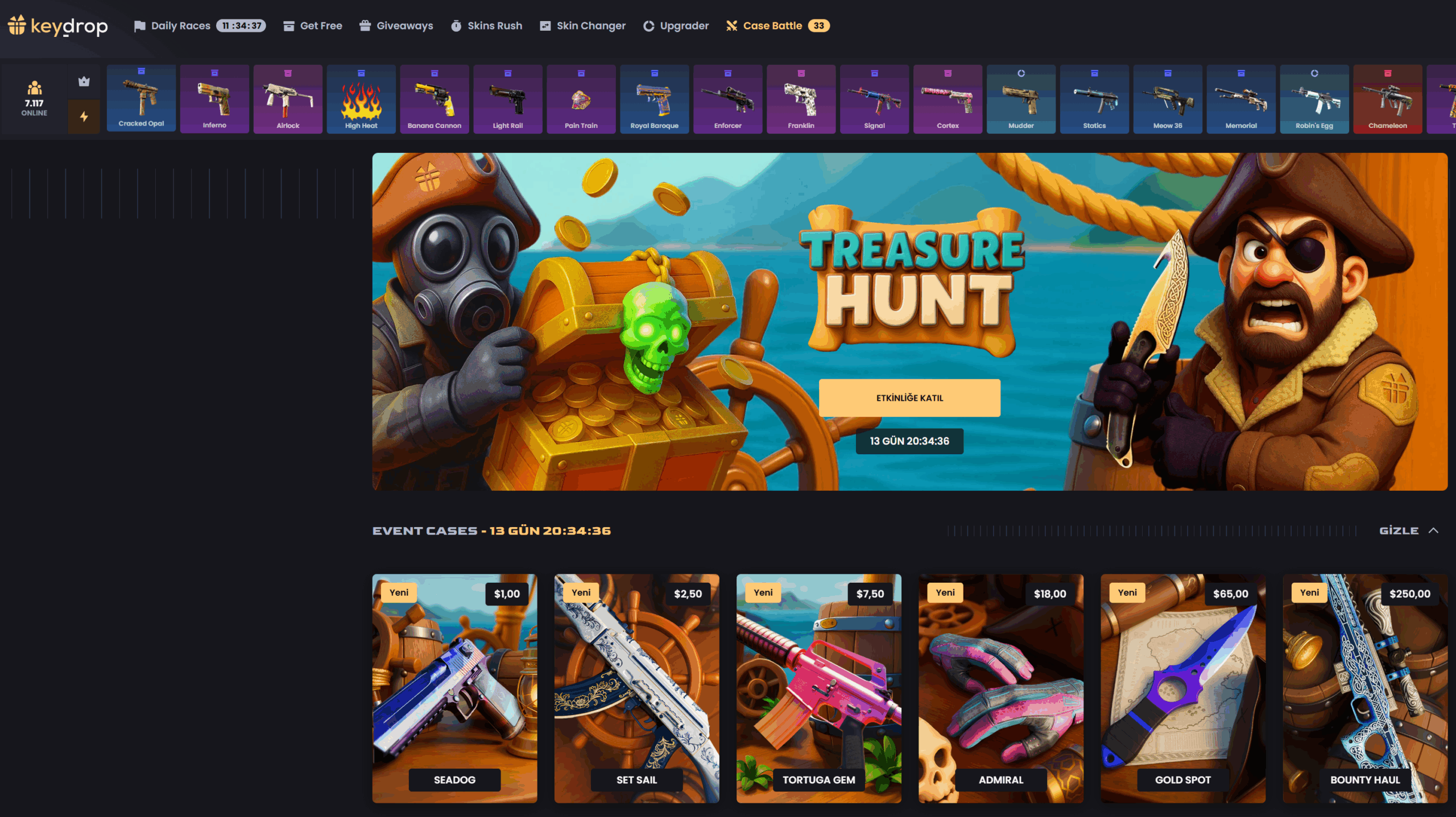 Key Drop skin gambling site