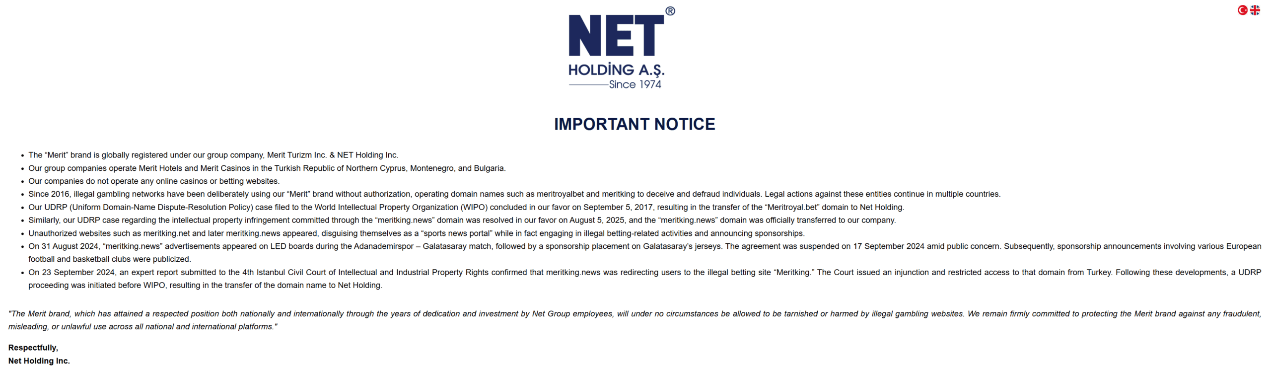 Net Holding