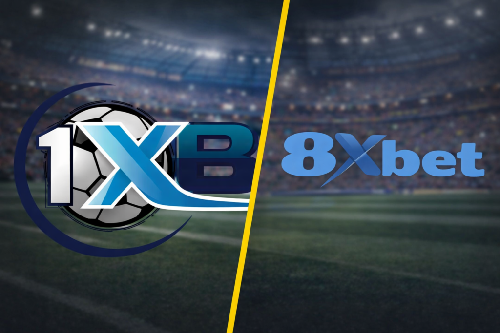 1xbet and 8xbet logos