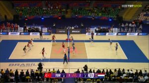 1xBet advertisement during VNL 2026 on TRT Spor broadcast